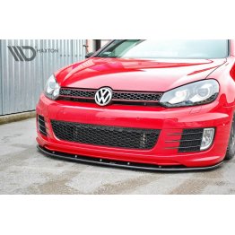 Накладка сплиттер на передний бампер на Volkswagen Golf VI GTI 35TH